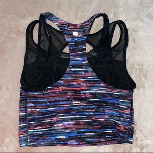 Lululemon break free crop tank in nulux Hinshu alpine size 2